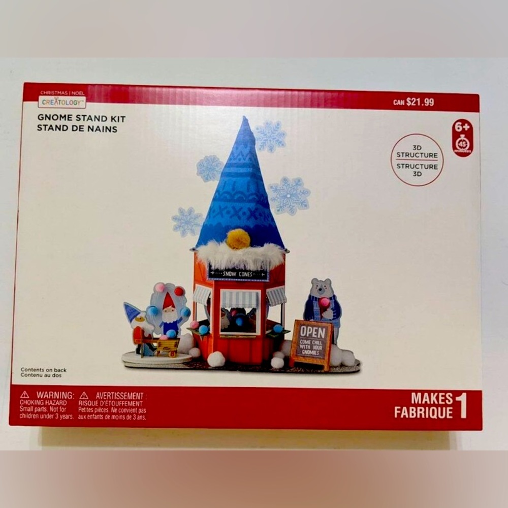Christmas Kids Craft Gnome 3D Stand Holidays Decor by Creatology
